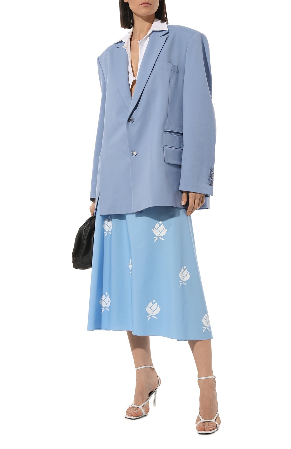 Хлопковая юбка VIKA 2.0 голубого цвета по цене 38480 руб., арт. S23-1826-4010, фото 2 Хлопковая юбка VIKA 2.0, арт. S23-1826-4010, фото 2