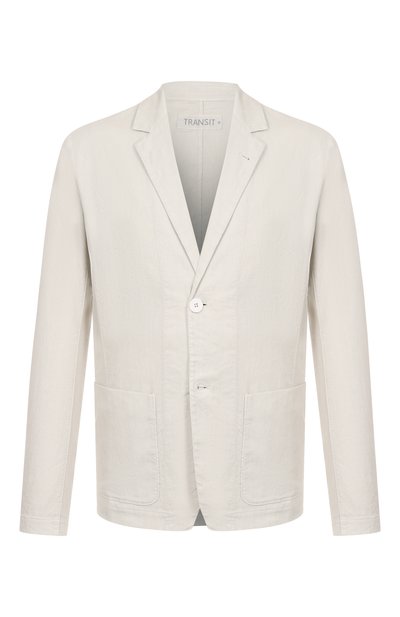 Мужской пиджак из хлопка и льна TRANSIT, арт. CFUTRZE143
