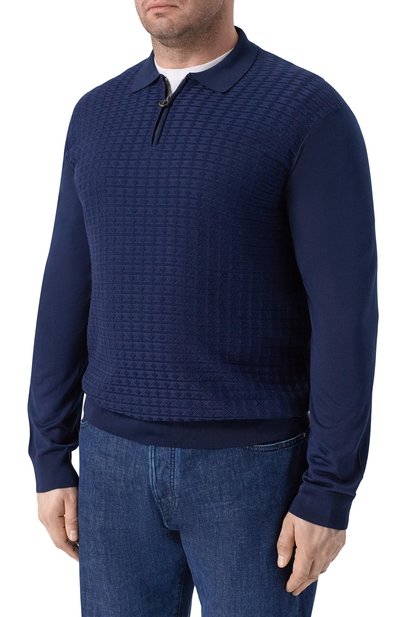 Поло из шелка и хлопка STEFANO RICCI, арт. K212038P30/F26194_001, фото 3