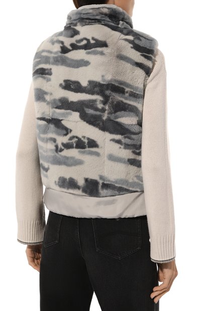 Жилет из меха кролика KITON, арт. D58614K0570F01, фото 4