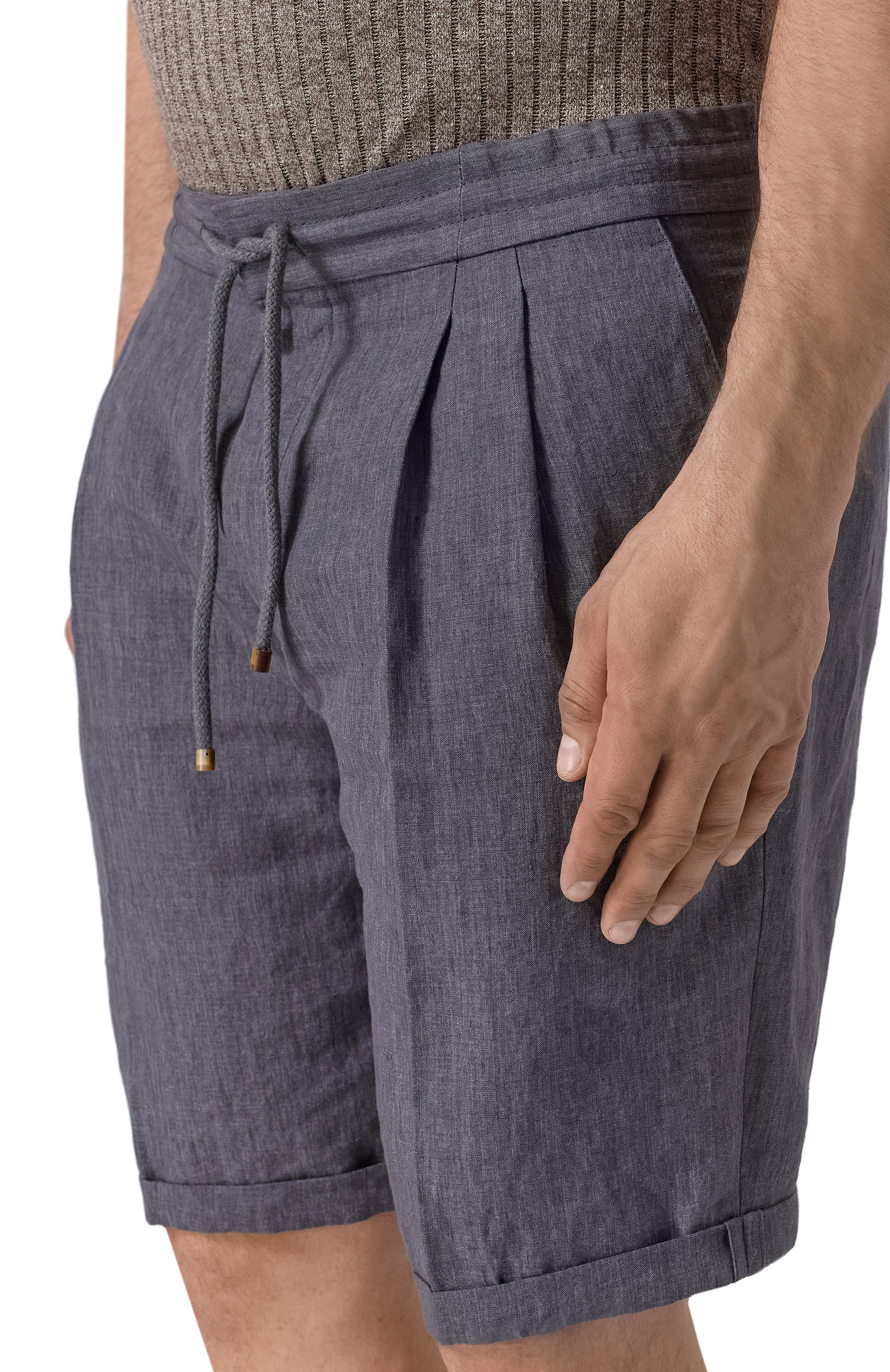 Льняные шорты BRUNELLO CUCINELLI, арт. MH248U0020, фото 5