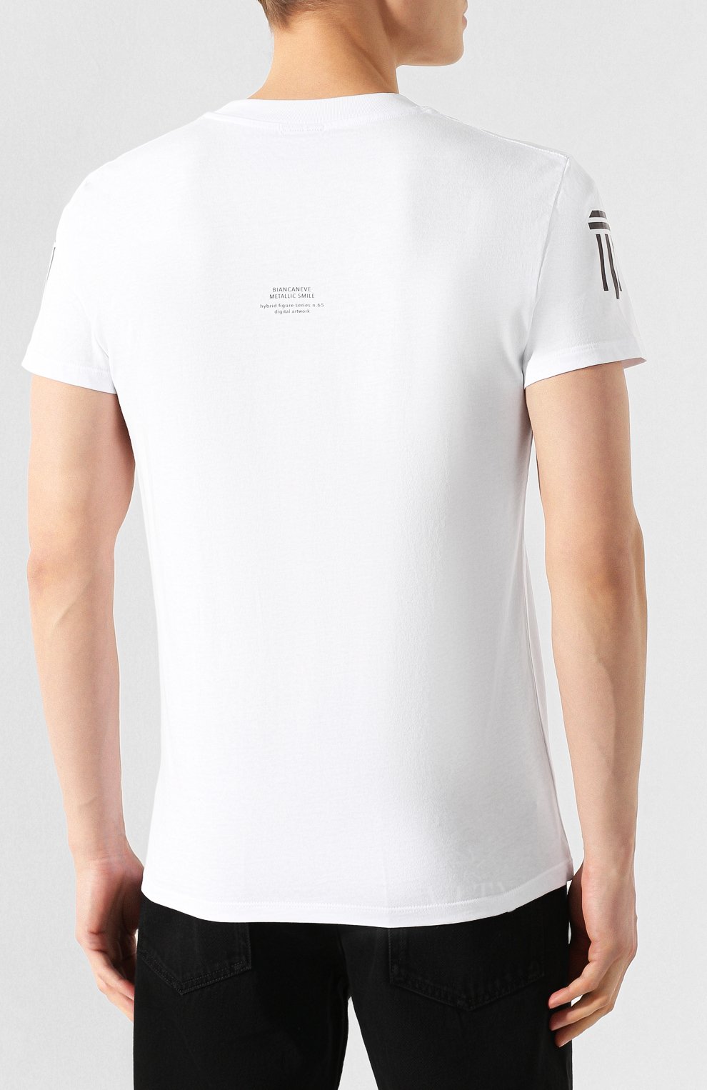 Хлопковая футболка DIEGO VENTURINO белого цвета по цене 12200 руб., арт. SS20-DV TS BMS, фото 4 Хлопковая футболка DIEGO VENTURINO, арт. SS20-DV TS BMS, фото 4