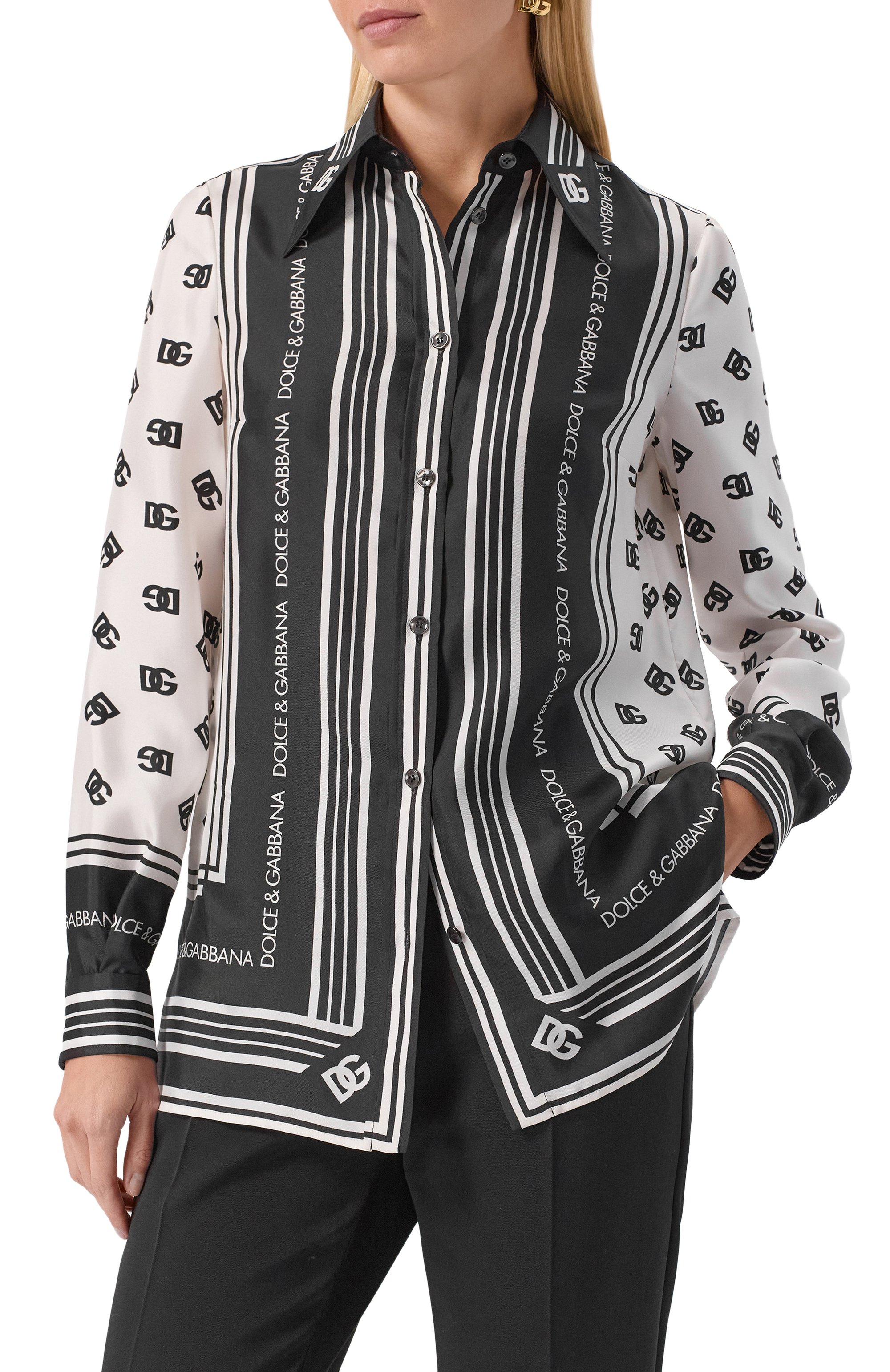 Шелковая блузка DOLCE & GABBANA, арт. F5S48T/HI1Z6, фото 3