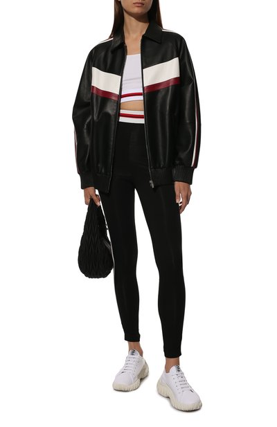 Хлопковые легинсы MIU MIU, арт. MJP245-1ZFU-F0002, фото 2