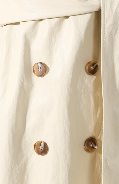 Хлопковый тренч REJINA PYO белого цвета по цене 83050 руб., арт. A085/FAUX LEATHER+ITALIAN CANVAS, фото 5 Хлопковый тренч REJINA PYO, арт. A085/FAUX LEATHER+ITALIAN CANVAS, фото 5