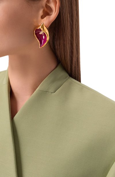 Серьги NINA RICCI фиолетового цвета по цене 68800 руб., арт. 26PBB0202/MET027, фото 2 Серьги NINA RICCI, арт. 26PBB0202/MET027, фото 2