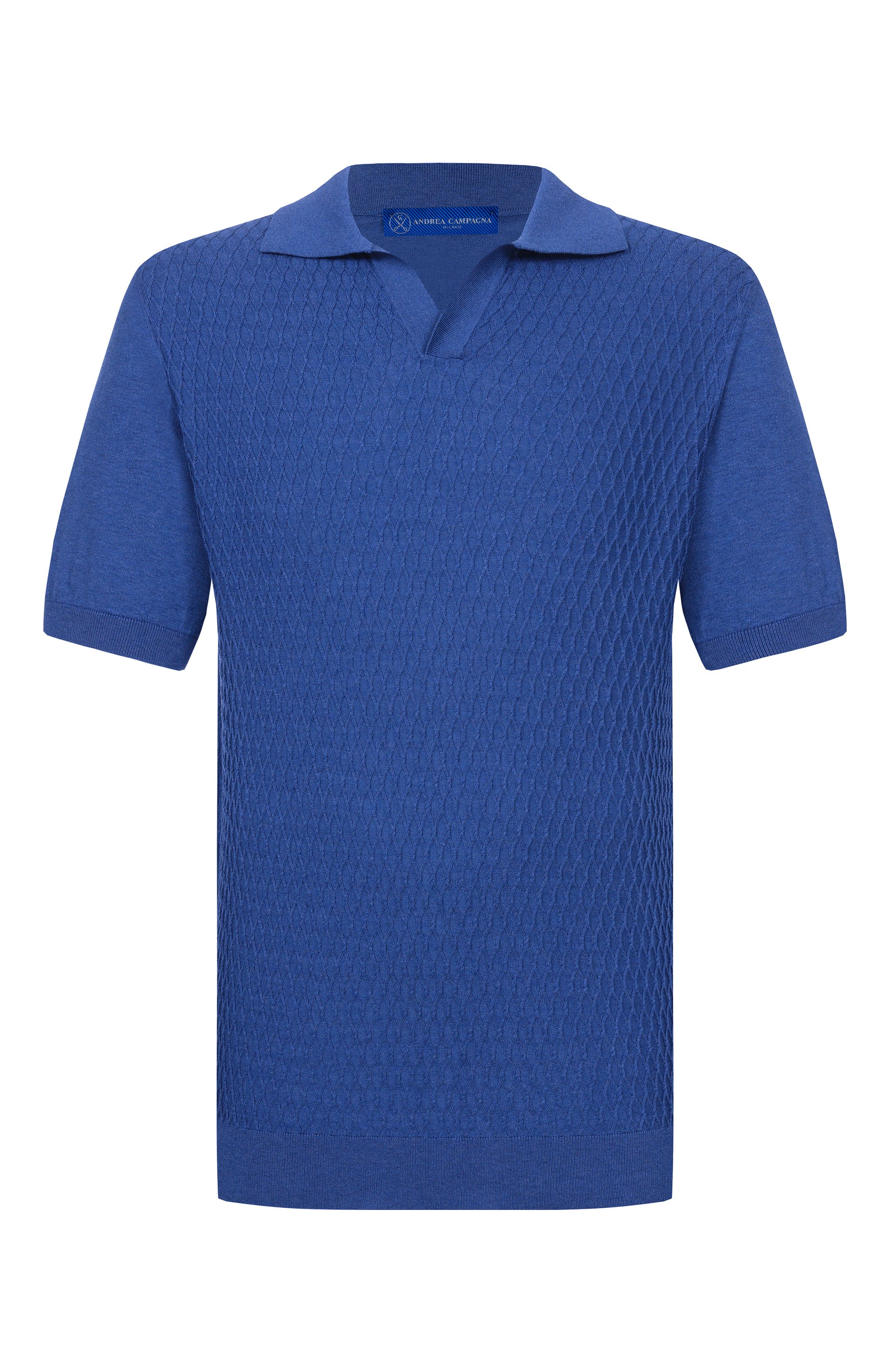 Поло из хлопка и шелка ANDREA CAMPAGNA, арт. SU26ST210-03/FST26, фото 1