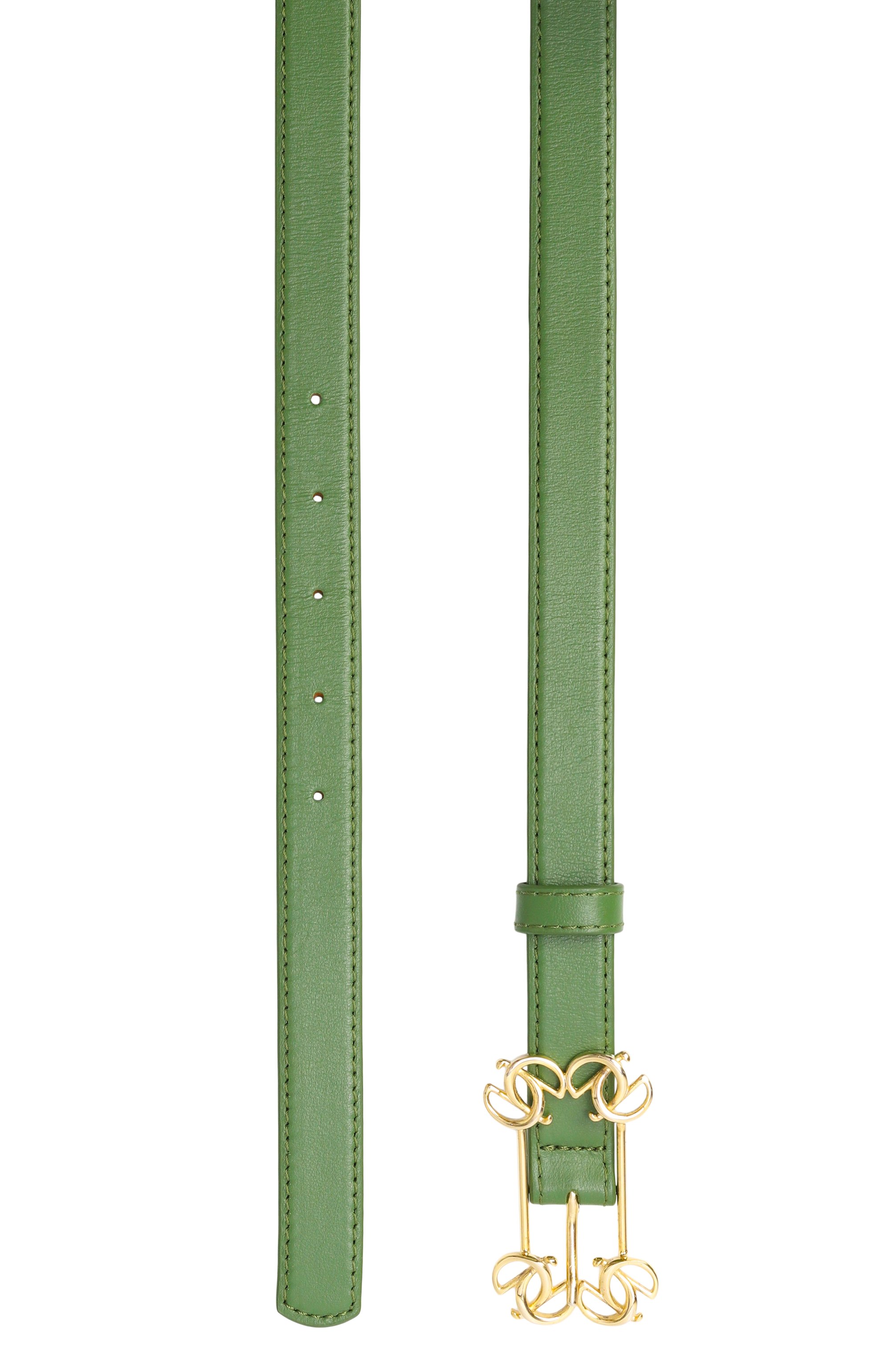 Кожаный ремень ELIE SAAB зеленого цвета по цене 36450 руб., арт. BE003S25/NL003/SAVANNAH GREEN, фото 3 Кожаный ремень ELIE SAAB, арт. BE003S25/NL003/SAVANNAH GREEN, фото 3