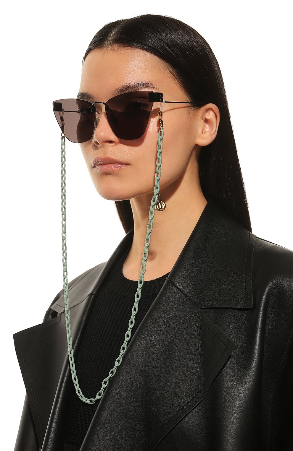 Цепочка для очков LINDA FARROW светло-зеленого цвета по цене 24500 руб., арт. LFLCHAIN11C4, фото 2 Цепочка для очков LINDA FARROW, арт. LFLCHAIN11C4, фото 2