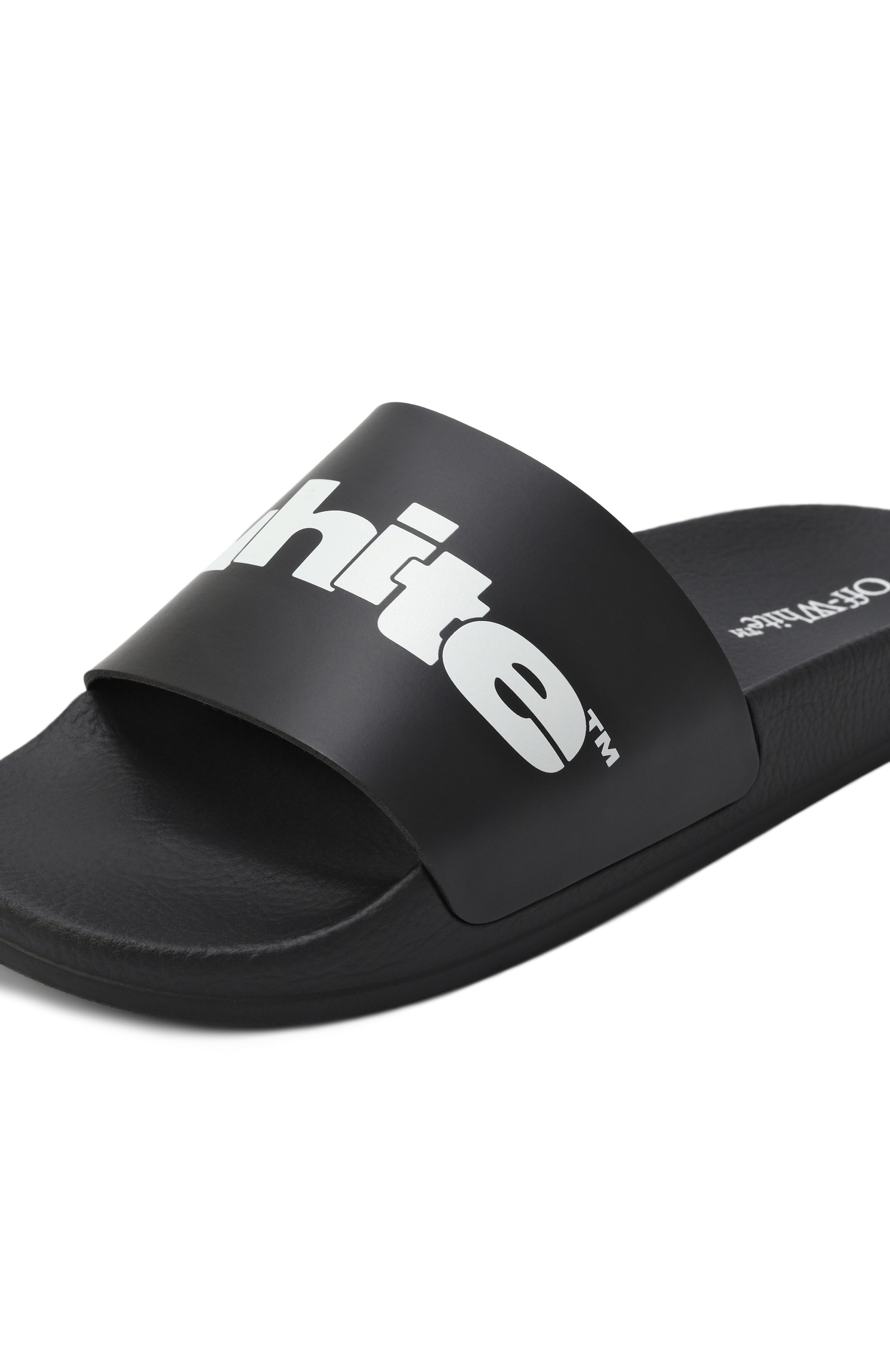 Шлепанцы OFF-WHITE черного цвета по цене 17400 руб., арт. 0BIC001S25MAT001/35-38, фото 5 Шлепанцы OFF-WHITE, арт. 0BIC001S25MAT001/35-38, фото 5