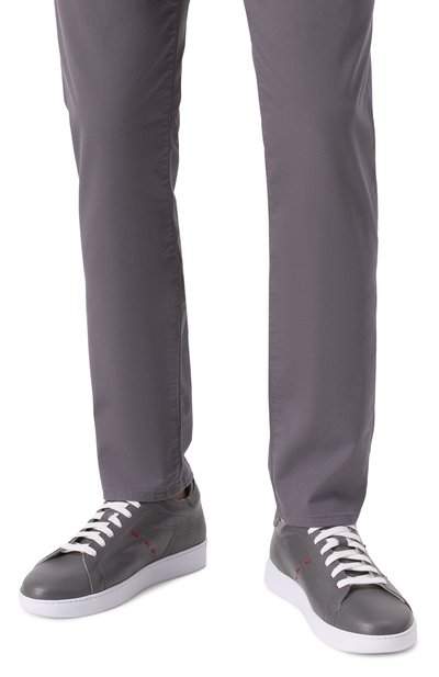 Кожаные кеды KITON, арт. USSA068N0114905, фото 3