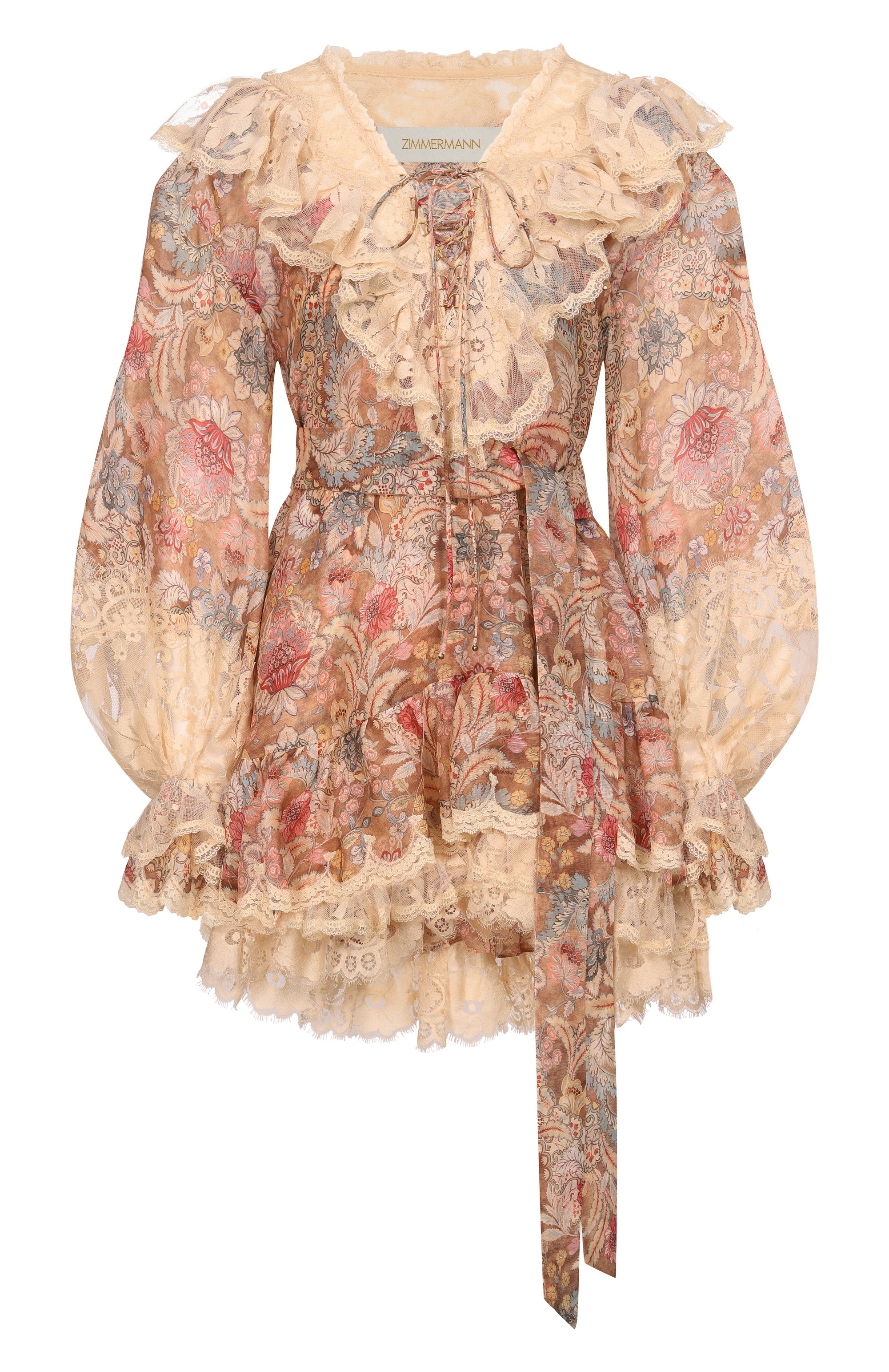 Платье изо льна и шелка ZIMMERMANN, арт. 7238DC261, фото 1