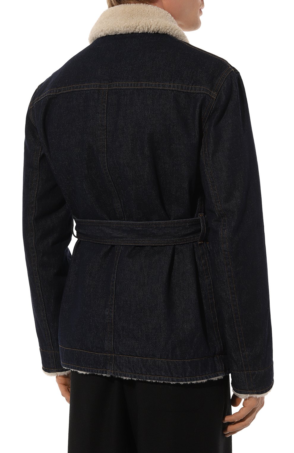 Джинсовая куртка DRIES VAN NOTEN темно-синего цвета по цене 89950 руб., арт. 242-020525-9376, фото 4 Джинсовая куртка DRIES VAN NOTEN, арт. 242-020525-9376, фото 4