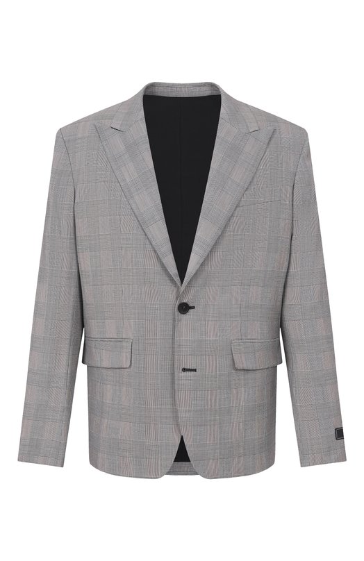 Шерстяной пиджак Balmain GH1SI880/WD37 Серый GH1SI880/WD37