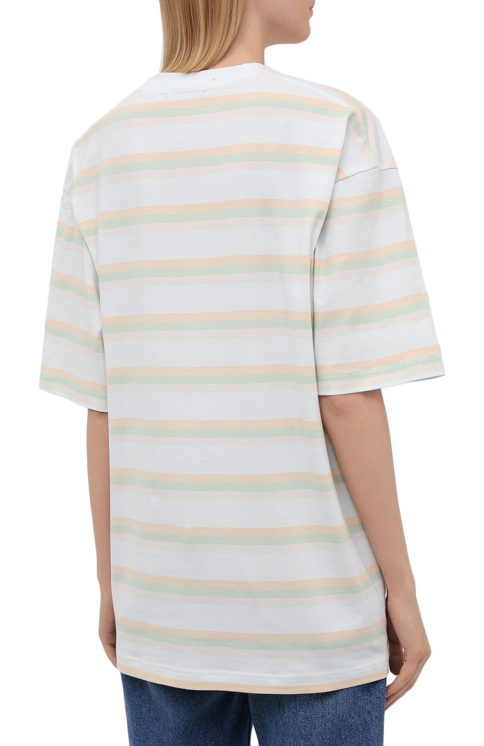 Хлопковая футболка ACNE STUDIOS разноцветного цвета по цене 19550 руб., арт. CL0103/W, фото 4 Хлопковая футболка ACNE STUDIOS, арт. CL0103/W, фото 4