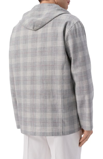 Шерстяная рубашка KITON серого цвета по цене 149000 руб., арт. UMCLUCAK0624E03, фото 4 Шерстяная рубашка KITON, арт. UMCLUCAK0624E03, фото 4