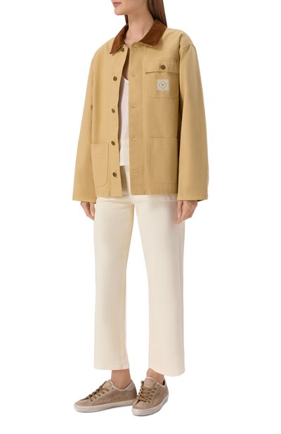 Замшевые кеды super-star GOLDEN GOOSE DELUXE BRAND бежевого цвета по цене 69950 руб., арт. GWF01077.F008593, фото 3 Замшевые кеды super-star GOLDEN GOOSE DELUXE BRAND, арт. GWF01077.F008593, фото 3