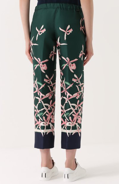 Шелковые укороченные брюки с цветочным принтом MONCLER, арт. C1-093-16434-00-549E6, фото 4