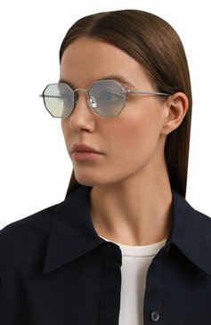 Женские солнцезащитные очки EYEPETIZER бирюзового цвета, арт. H0RT 1-23F | Фото 2 (Материал: Металл; Тип очков: С/з; Нос: Не проставлено; Региональные ограничения белый список (Axapta Mercury): Не проставлено; Оптика Гендер: оптика-женское; Очки форма: Креативные)