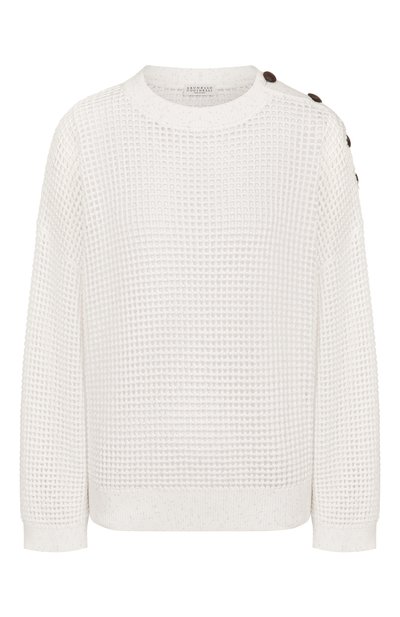 Женский хлопковый пуловер BRUNELLO CUCINELLI, арт. MDV762120