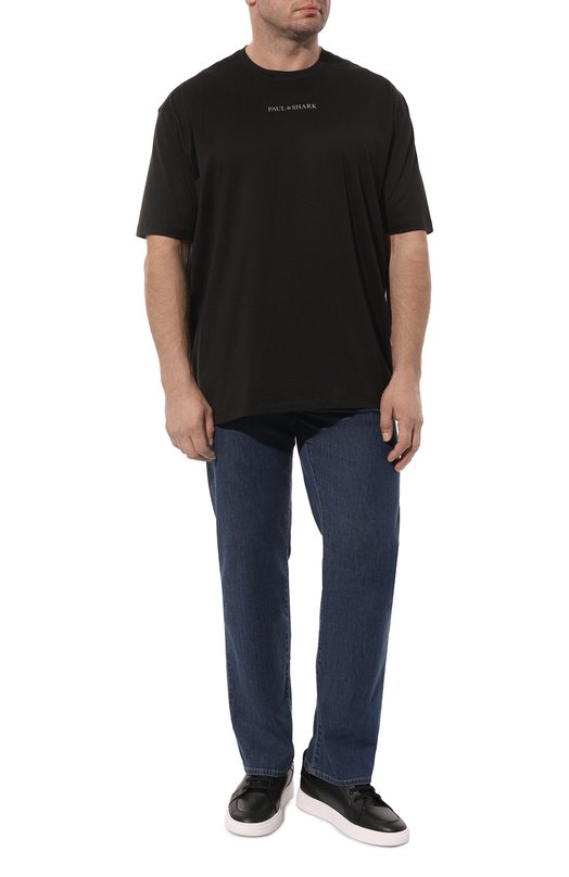 Хлопковая футболка Paul&Shark 24411069 Чёрный  24411069 Фото 2