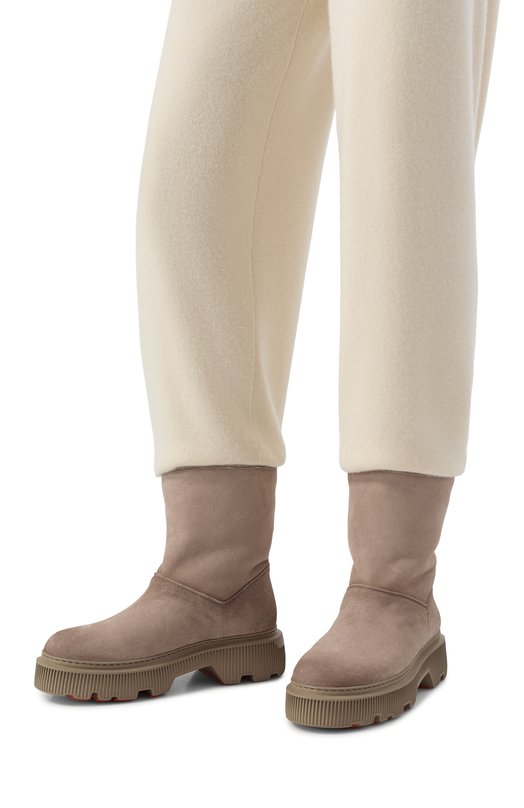 Замшевые полусапоги Santoni WTCG71965GA2ARYH Бежевый  WTCG71965GA2ARYH Фото 2