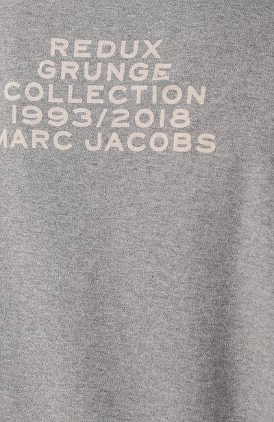 Хлопковая футболка MARC JACOBS (THE) серого цвета по цене 11050 руб., арт. M4007848, фото 5 Хлопковая футболка MARC JACOBS (THE), арт. M4007848, фото 5