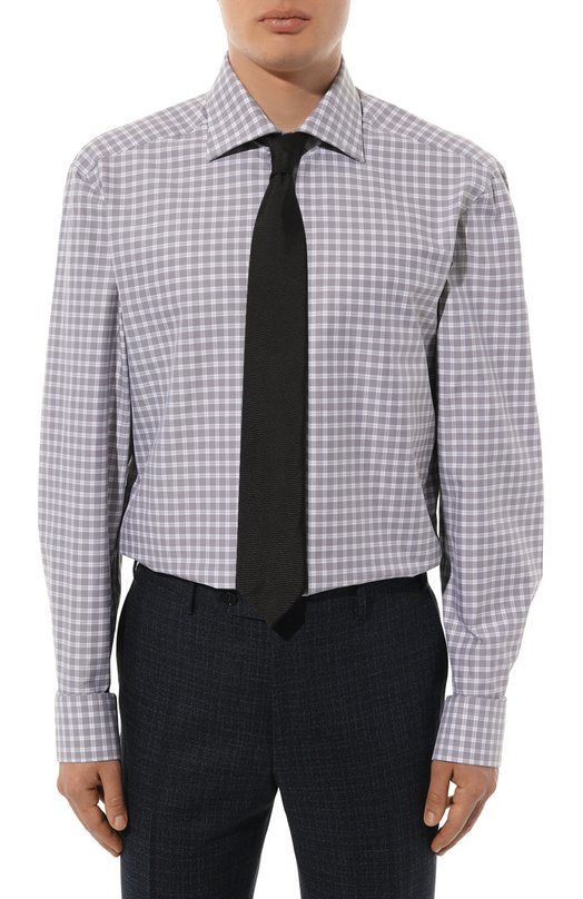 Хлопковая сорочка Kiton UCIH0863711 Серый  UCIH0863711 Фото 3