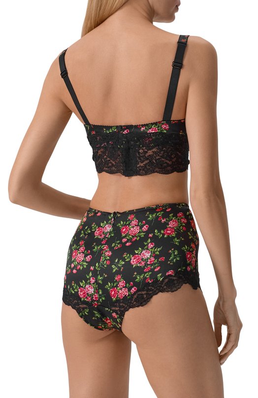 Шелковые трусы-слипы с завышенной талией Dolce & Gabbana 02E02T/0N0C2 Чёрный  02E02T/0N0C2 Фото 3