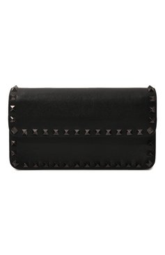 Женская сумка rockstud VALENTINO черного цвета, арт. 5W2P0S61/VBL | Фото 1 (Ремень/цепочка: На ремешке; Размер: small; Материал: Натуральная кожа; Драгоценные камни: Проставлено; Материал сплава: Проставлено)