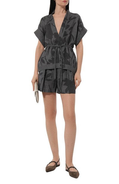 Женские льняные шорты BRUNELLO CUCINELLI, арт. MB650B1376