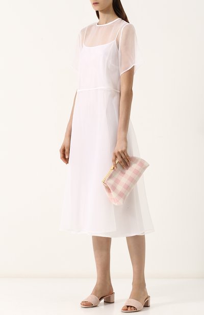 Шелковое платье-миди свободного кроя MANSUR GAVRIEL, арт. WWDVD007SI, фото 2