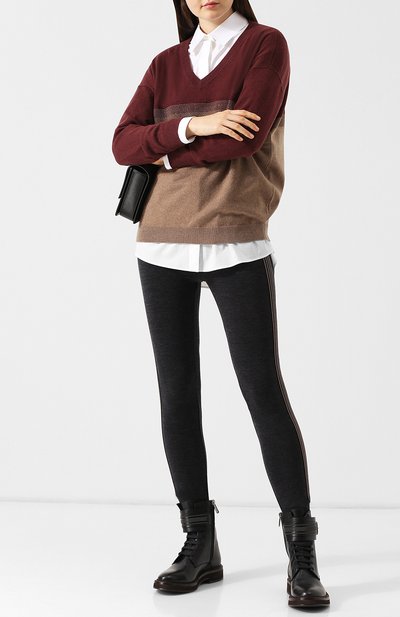 Высокие кожаные ботинки на шнуровке BRUNELLO CUCINELLI, арт. MZBSG1293, фото 2