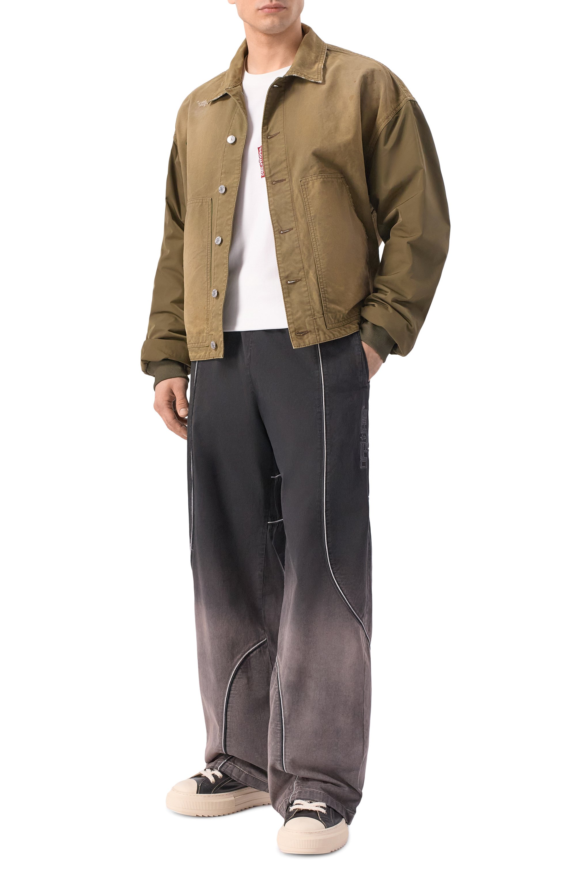 Хлопковые брюки OFF-WHITE, арт. 0MCJ03LS26FAB001, фото 2