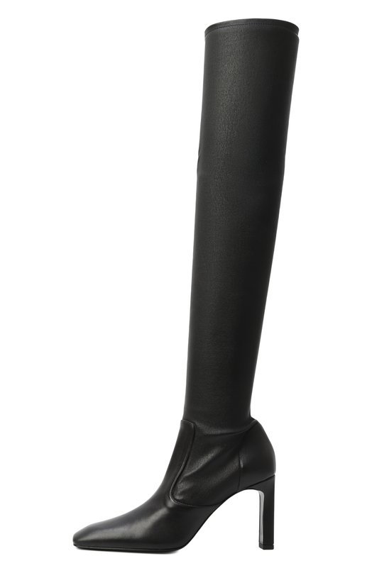 Кожаные ботфорты TOTEME 254-WAS0262-LE0089 Чёрный  254-WAS0262-LE0089 Фото 4