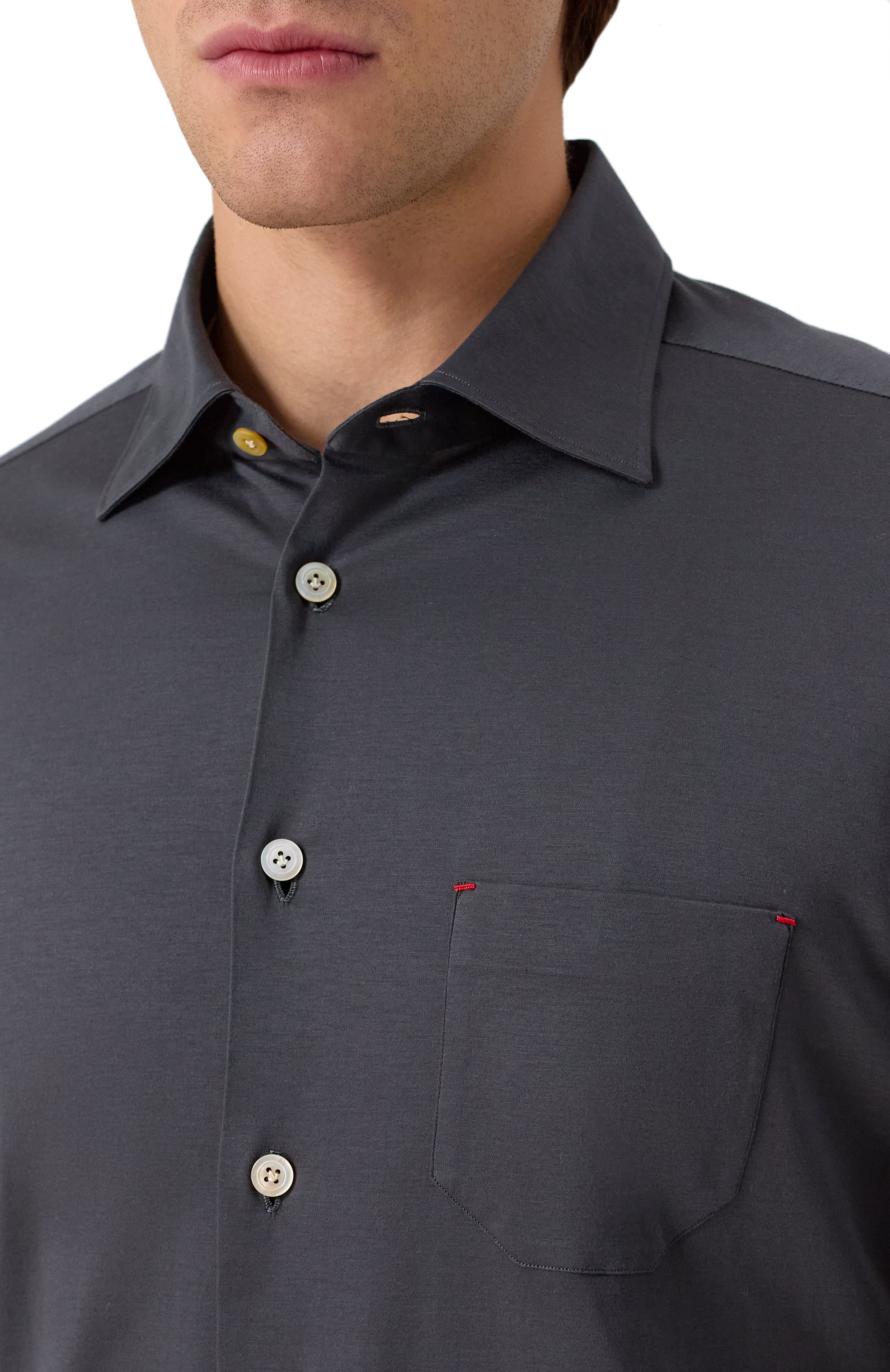 Хлопковая рубашка KITON, арт. UMCNERH0900011, фото 5