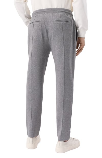Брюки из хлопка и кашемира BRUNELLO CUCINELLI серого цвета по цене 82950 руб., арт. MM831B2331, фото 4 Брюки из хлопка и кашемира BRUNELLO CUCINELLI, арт. MM831B2331, фото 4