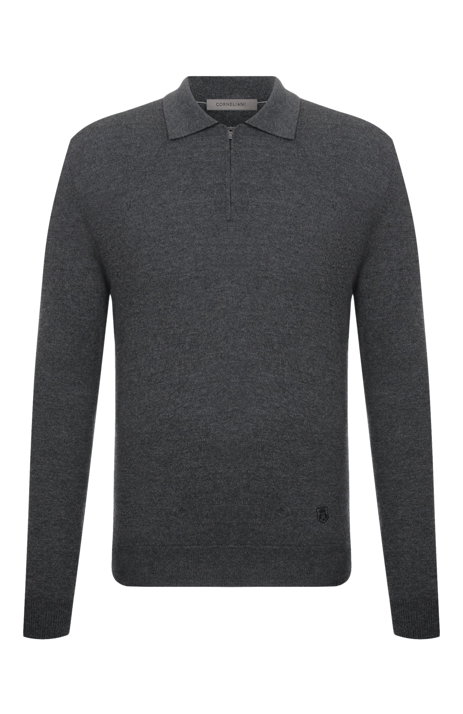 Шерстяное поло CORNELIANI темно-серого цвета по цене 57650 руб., арт. 28M50F/2A25100, фото 1 Шерстяное поло CORNELIANI, арт. 28M50F/2A25100, фото 1