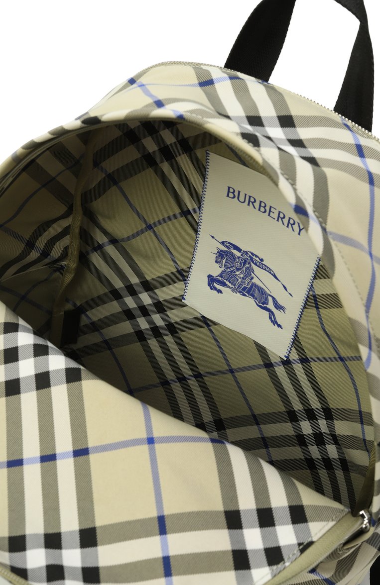 Мужской рюкзак BURBERRY хаки цвета, арт. 8106710 | Фото 5 (Размер: large; Материал: Текстиль; Сумки-технические: Рюкзаки - большие; Стили: Кэжуэл)
