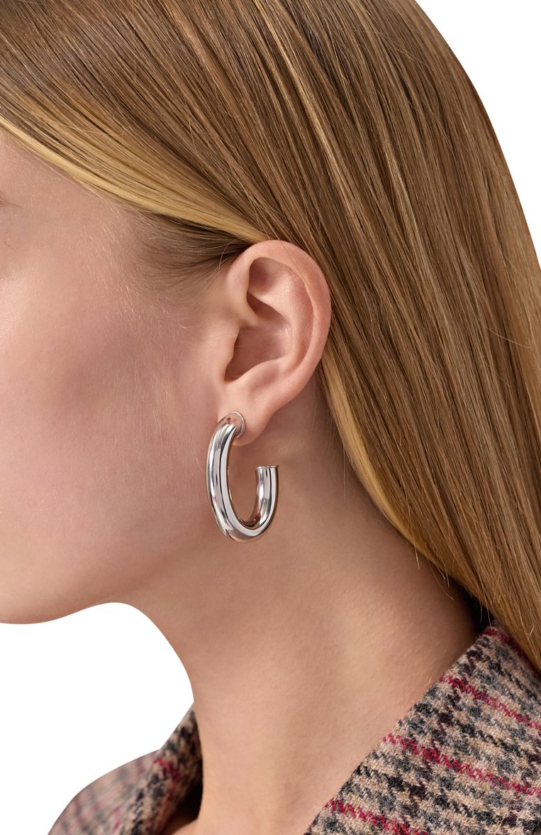 Женские серьги GIORGIO ARMANI серебряного цвета, арт. 61L601 4F961 | Фото 2 (Нос: Не проставлено; Региональные ограничения белый список (Axapta Mercury): Не проставлено; Материал: Серебро)