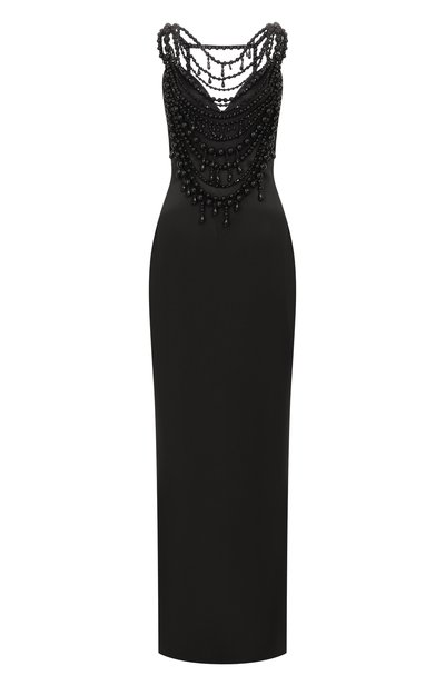 Женское атласное платье BALMAIN, арт. HF1RN450/PD52