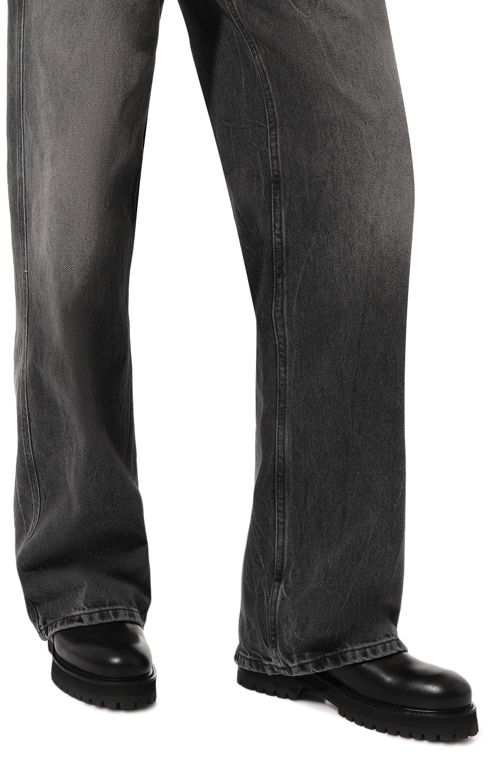 Кожаные полусапоги DONDUP черного цвета по цене 59950 руб., арт. WS200/PL0457D XXX DD W23, фото 3 Кожаные полусапоги DONDUP, арт. WS200/PL0457D XXX DD W23, фото 3