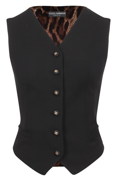 Женский жилет из шерсти и шелка DOLCE & GABBANA, арт. F79H6T/GDDPS