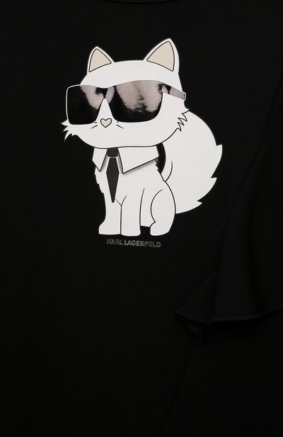 Хлопковое платье KARL LAGERFELD KIDS, арт. Z30181, фото 3