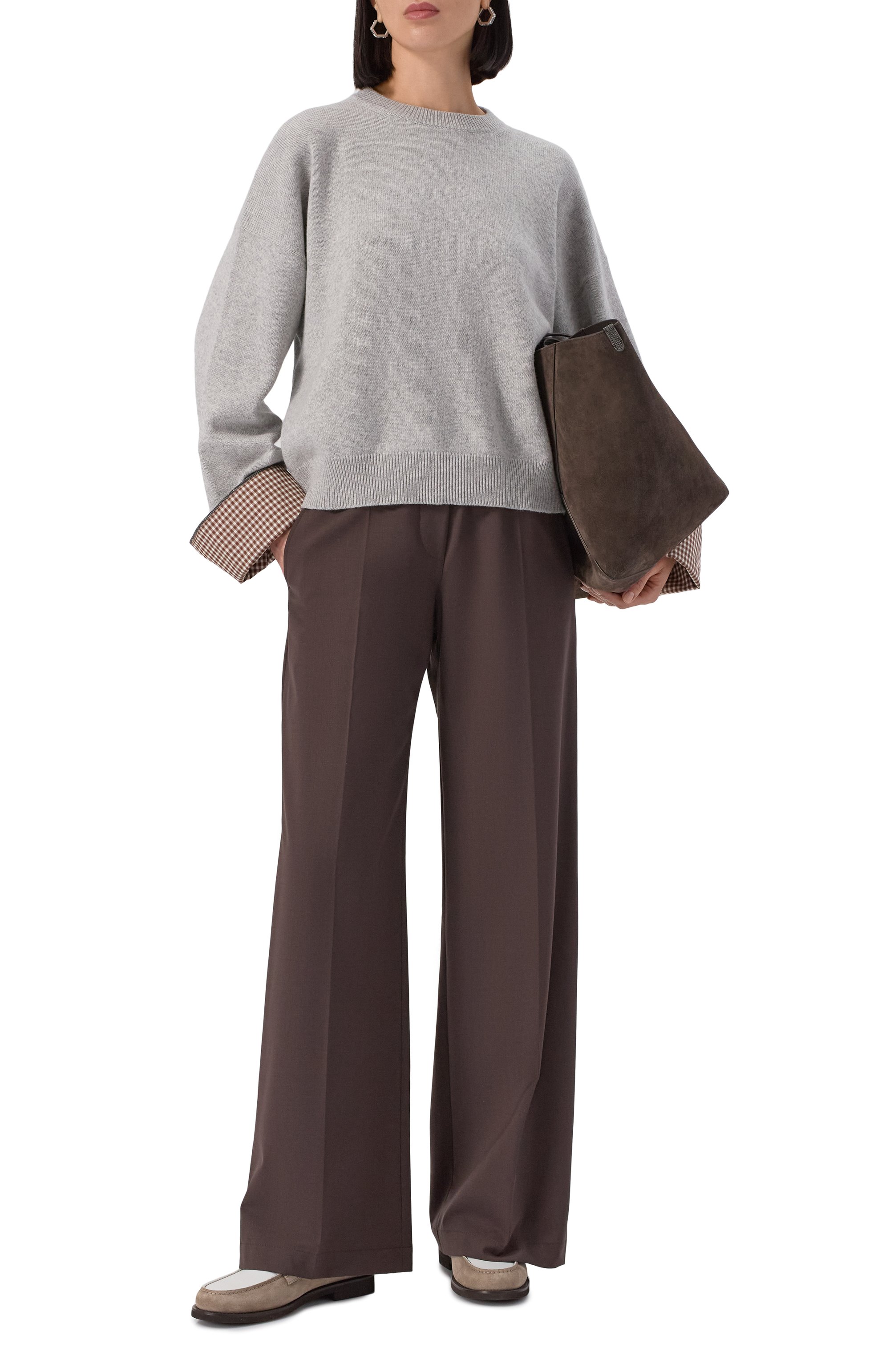 Шерстяные брюки BRUNELLO CUCINELLI, арт. MPW07P9002, фото 2