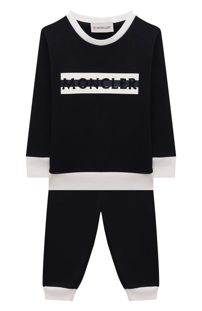 Хлопковый костюм MONCLER темно-синего цвета по цене 31000 руб., арт. G2-951-8M770-20-80996, фото 1 Хлопковый костюм MONCLER, арт. G2-951-8M770-20-80996, фото 1