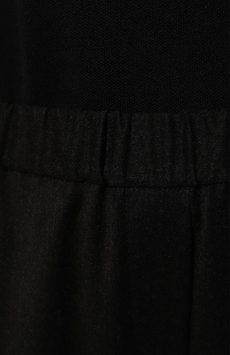 Женские брюки из шерсти и вискозы ANTONELLI FIRENZE темно-серого цвета, арт. B8557K/875B | Фото 5 (Материал внешний: Шерсть; Женское Кросс-КТ: Брюки-одежда; Силуэт Ж (брюки и джинсы): Прямые; Материал сплава: Проставлено; Стили: Классический; Случай: Формальный; Драгоценные камни: Проставлено; Длина (брюки, джинсы): Укороченные)