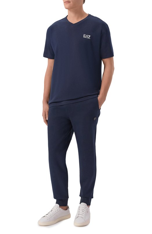 Хлопковая футболка EA7 8NPT27/PJVQZ Синий  8NPT27/PJVQZ Фото 2