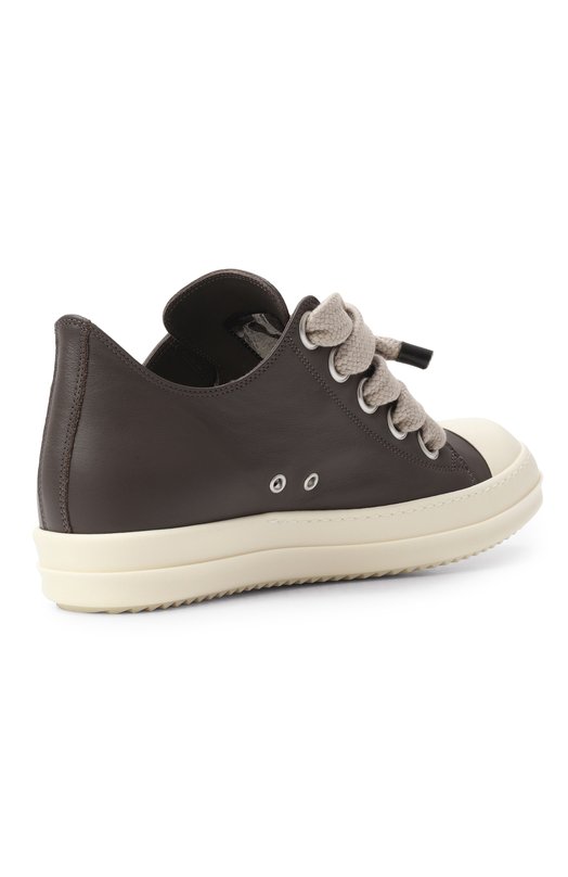 Кожаные кеды Jumbolace Rick Owens RU02E1893/LC0W2 Коричневый  RU02E1893/LC0W2 Фото 5
