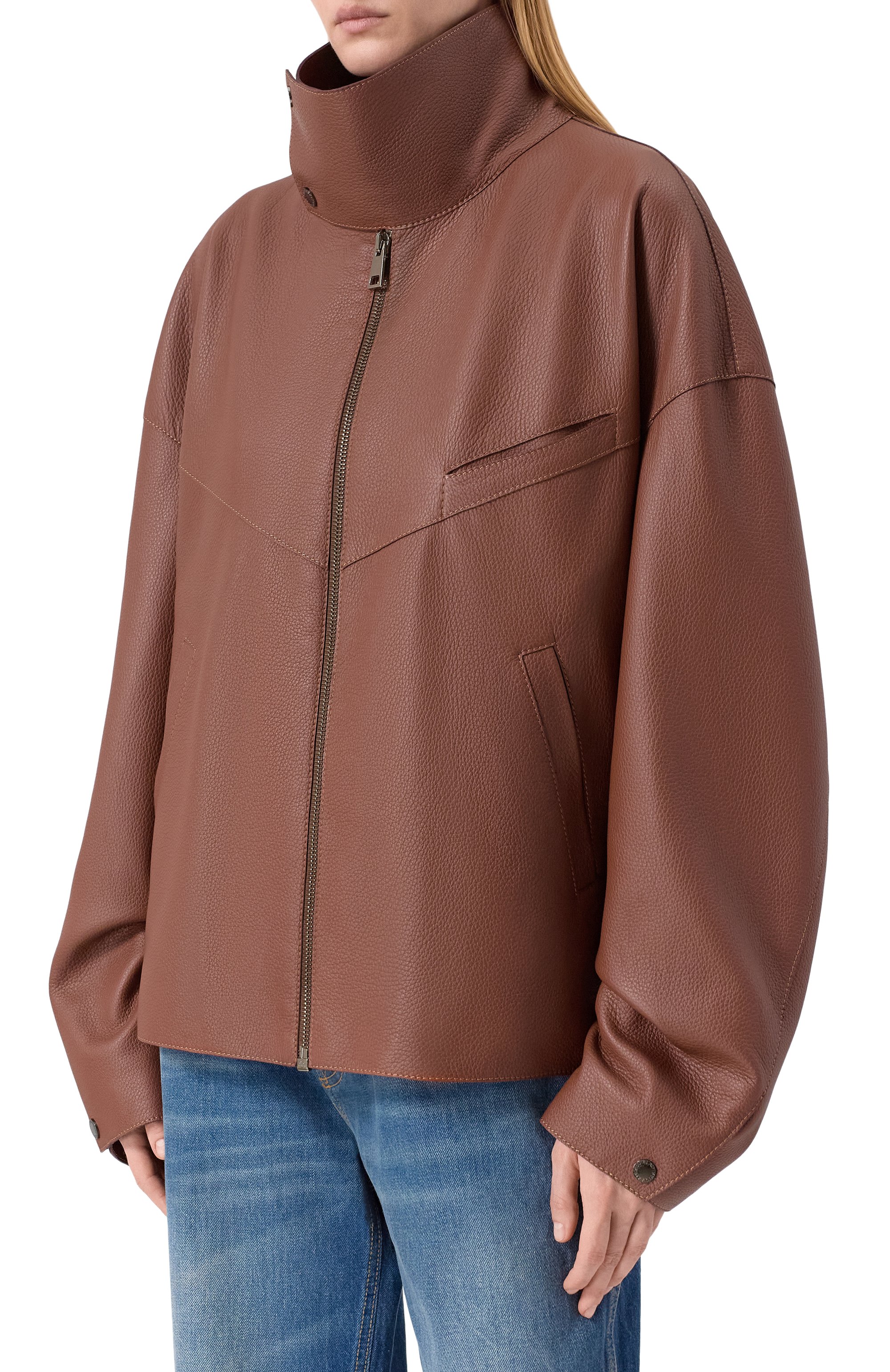 Кожаная куртка MASLOV коричневого цвета по цене 300300 руб., арт. Z017, фото 3 Кожаная куртка MASLOV, арт. Z017, фото 3